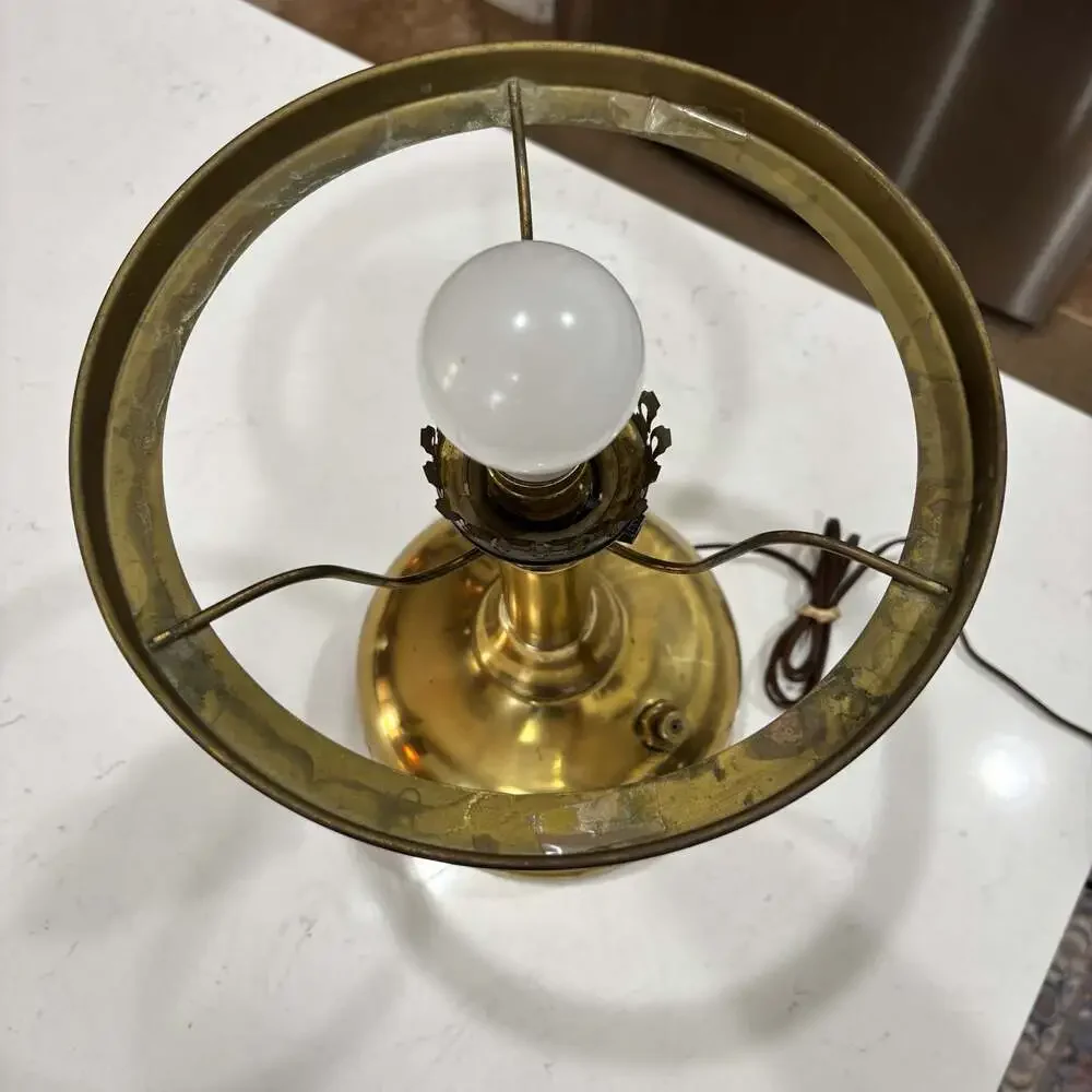 Vintage Coleman Model 100 Gas Lantern Converted to Electric Table Lamp